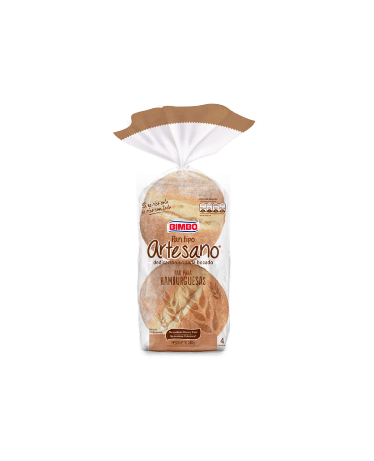Pan Bimbo Hamburguesa Artesano 240 Gr